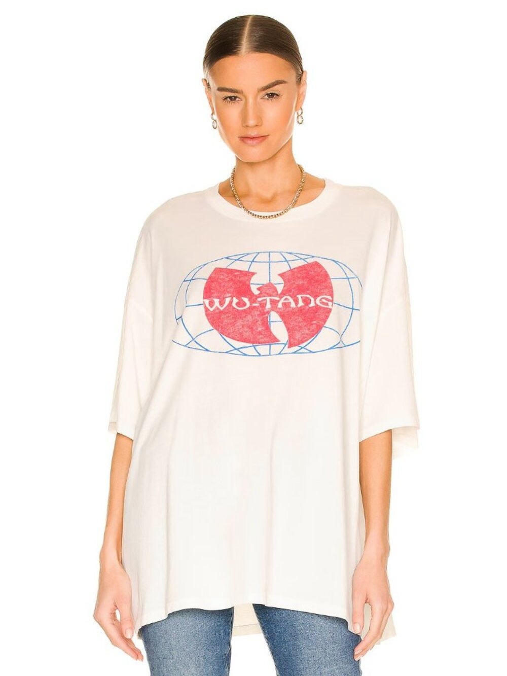 Daydreamer Cream Graphic Tee with Red Logo